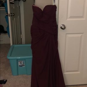 Maroon Brides maid dress